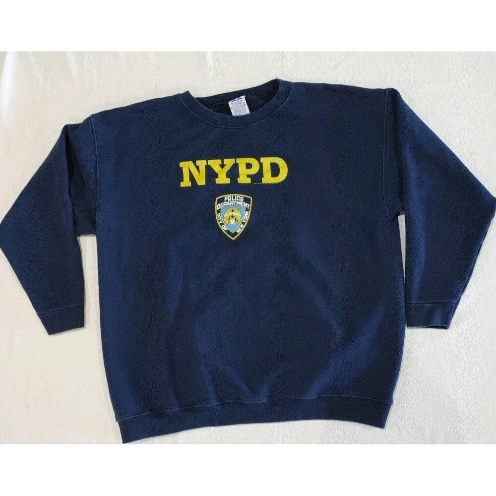 Vintage NYPD New York Police Crewneck Sweatshirt Heavy Adult Size 2XL XXL 2001